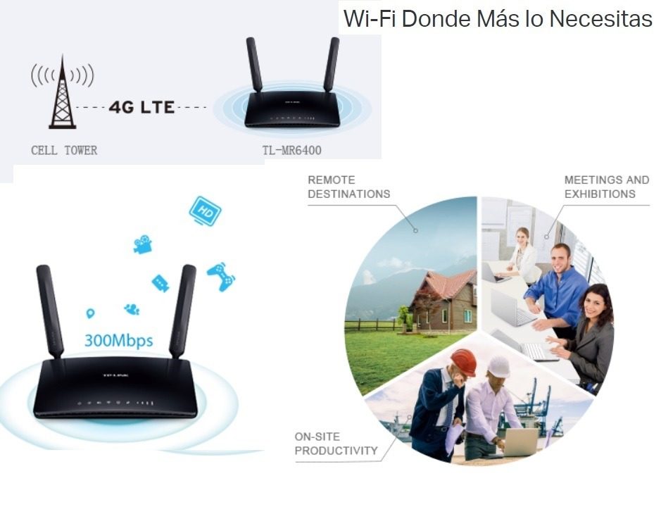 TL-MR6400, Router 4G LTE Inalámbrico N a 300Mbps