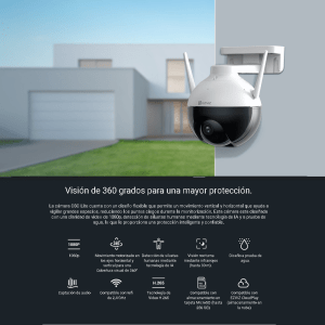 Camara IP externa PTZ Giratoria C8C Lite 2MP 1080P WiFi/Ethernet