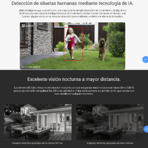 Camara IP externa PTZ Giratoria C8C Lite 2MP 1080P WiFi/Ethernet