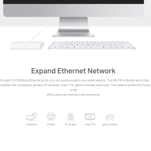 Switch de 8 puertos Ethernet 10/100Mbps MS108 Mercusys