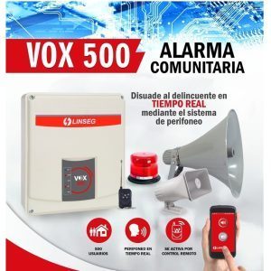 Alarma Sirena Vecinal Comunitaria Linseg Panel VOX-500 Celular