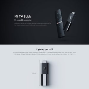 Convertidor  smart TV Xiaomi Mi TV Stick control de voz Google Assistant full HD